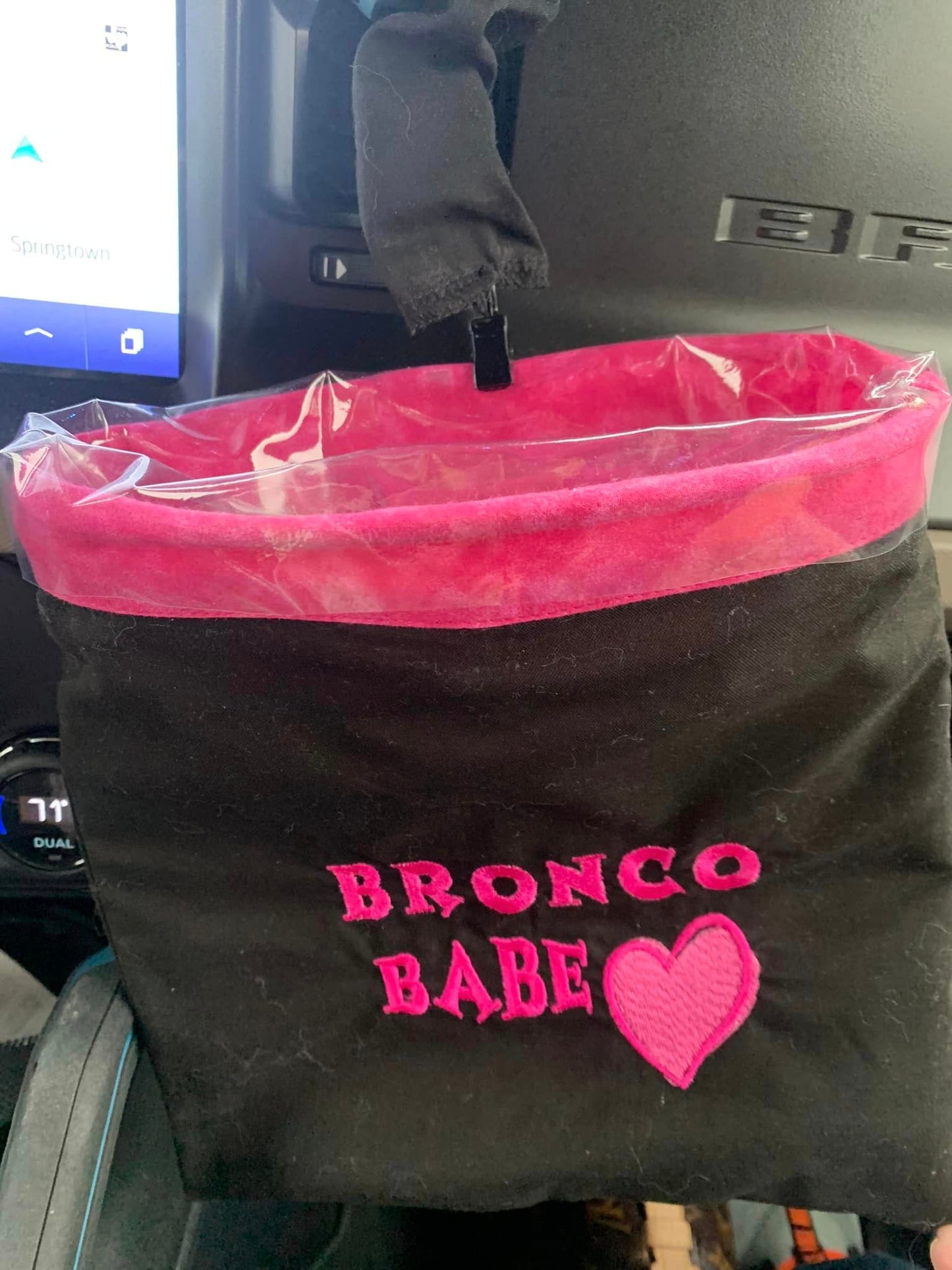 Bronco Babe-Handmade Car Trash Cans-Fully Lined