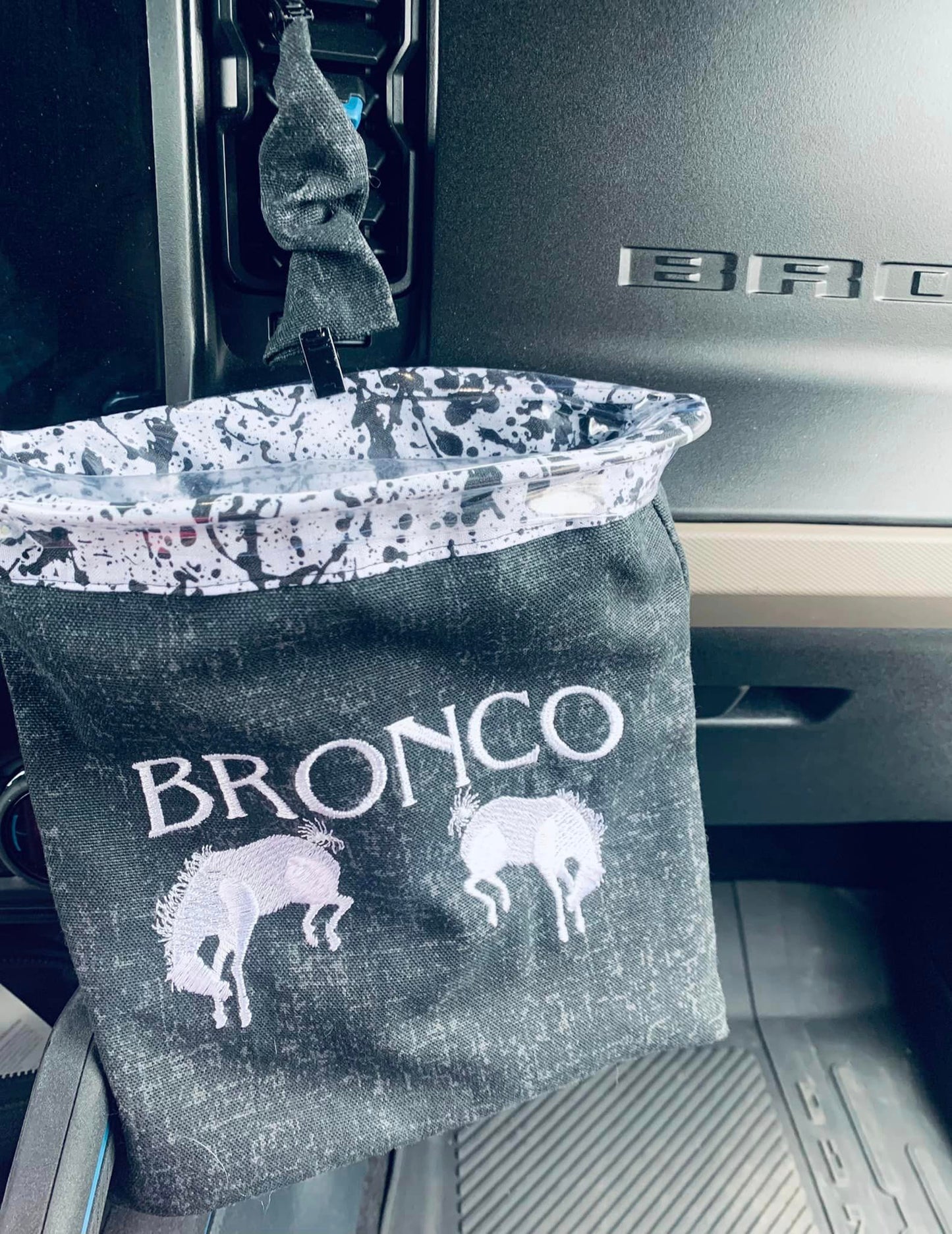 Bronco Grey-Handmade Car Trash Cans-Fully Lined